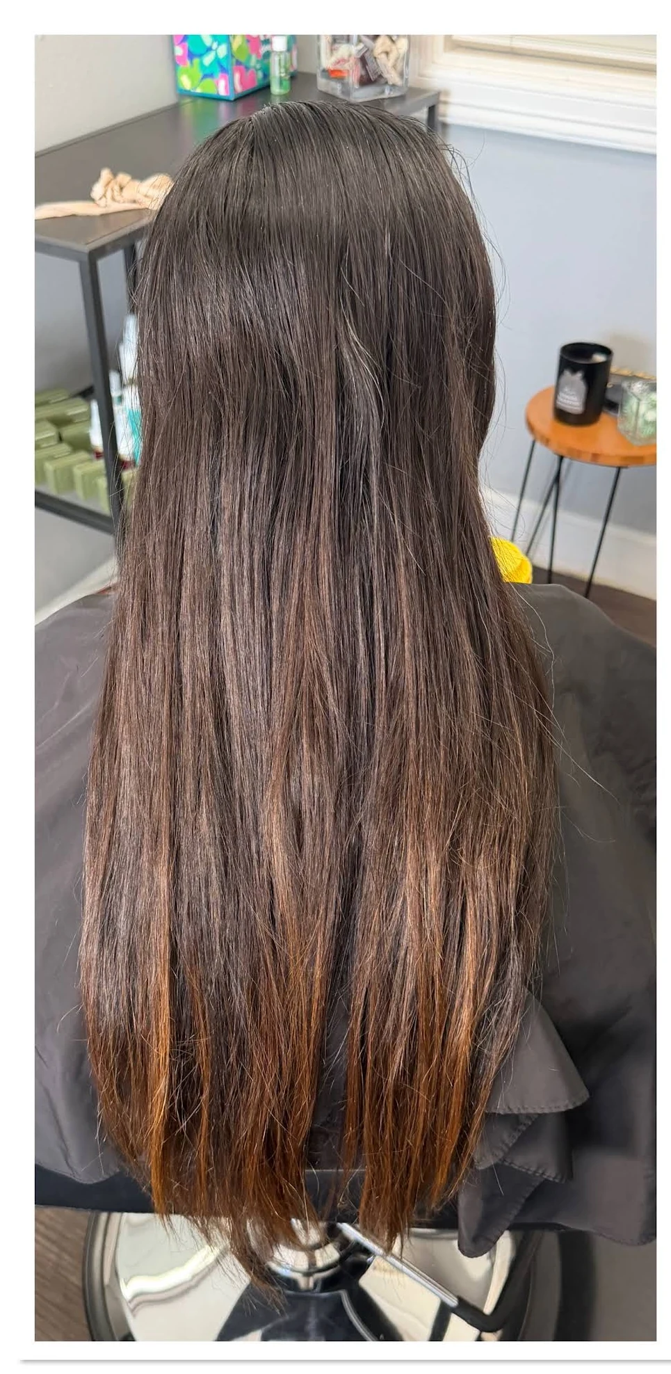 Client hair before an Icon Hair Studio transformation